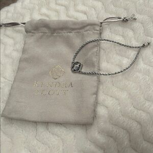 Kendra Scott Silver Bracelet with Geometric Charm